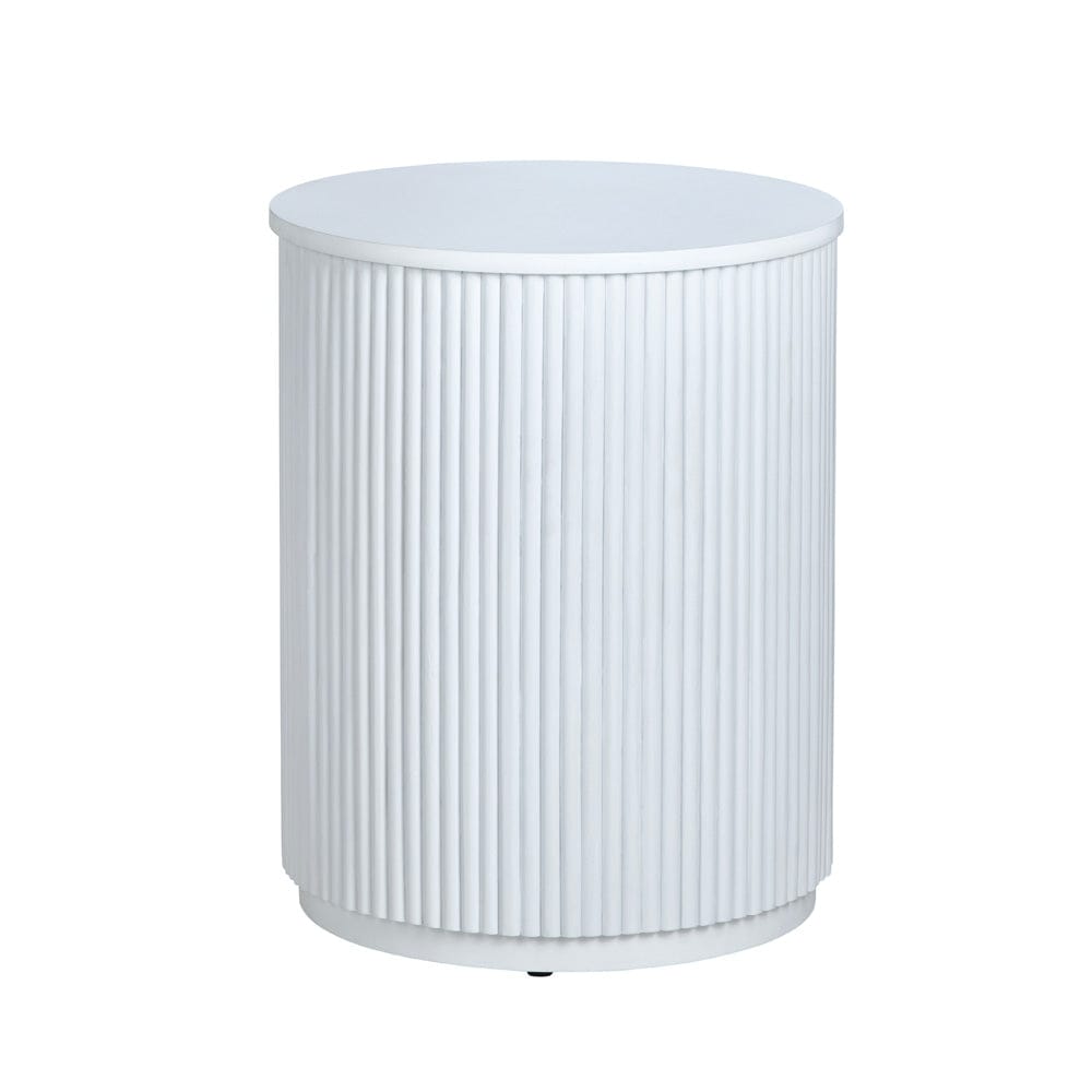 Crestview Collection - Astoria White Round White Solid Wood Accent End Table - CVFDR1303 view 1
