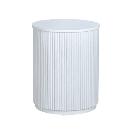 Crestview Collection - Astoria White Round White Solid Wood Accent End Table - CVFDR1303 view 1
