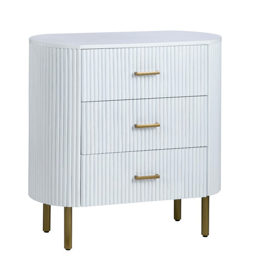 Crestview Collection - Astoria White White Solid Wood 3 Drawer Accent Chest - CVFDR1302 view 1
