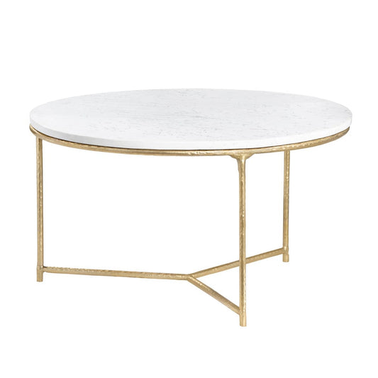 Crestview Collection - Athens White Marble Round Coffee Table / Cocktail Table - CVFNR4508 view 1