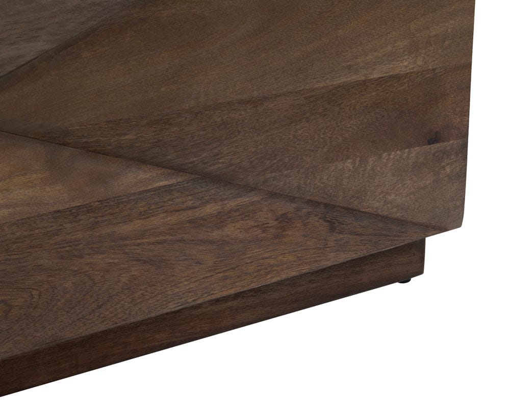 Crestview Collection - Atticus Brown Solid Wood Square Coffee Table / Cocktail Table - CVFNR4817 view 3