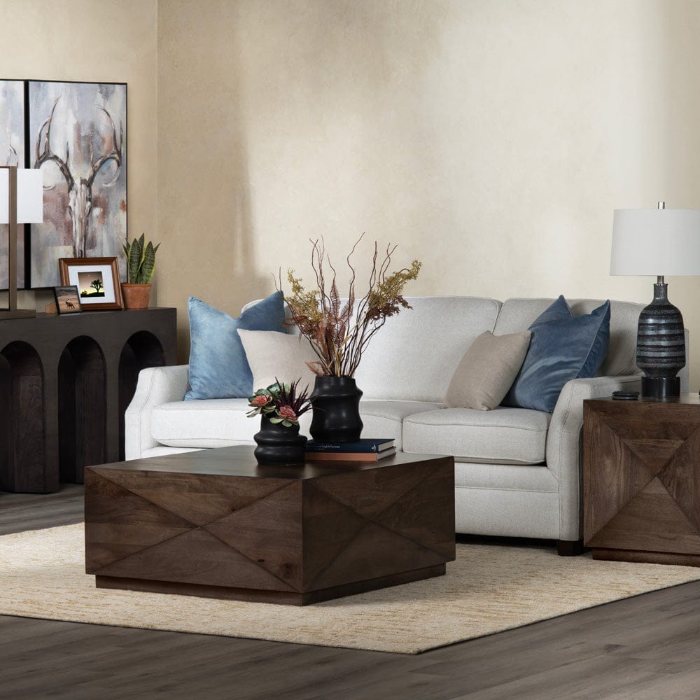 Crestview Collection - Atticus Brown Solid Wood Square Coffee Table / Cocktail Table - CVFNR4817 view 5