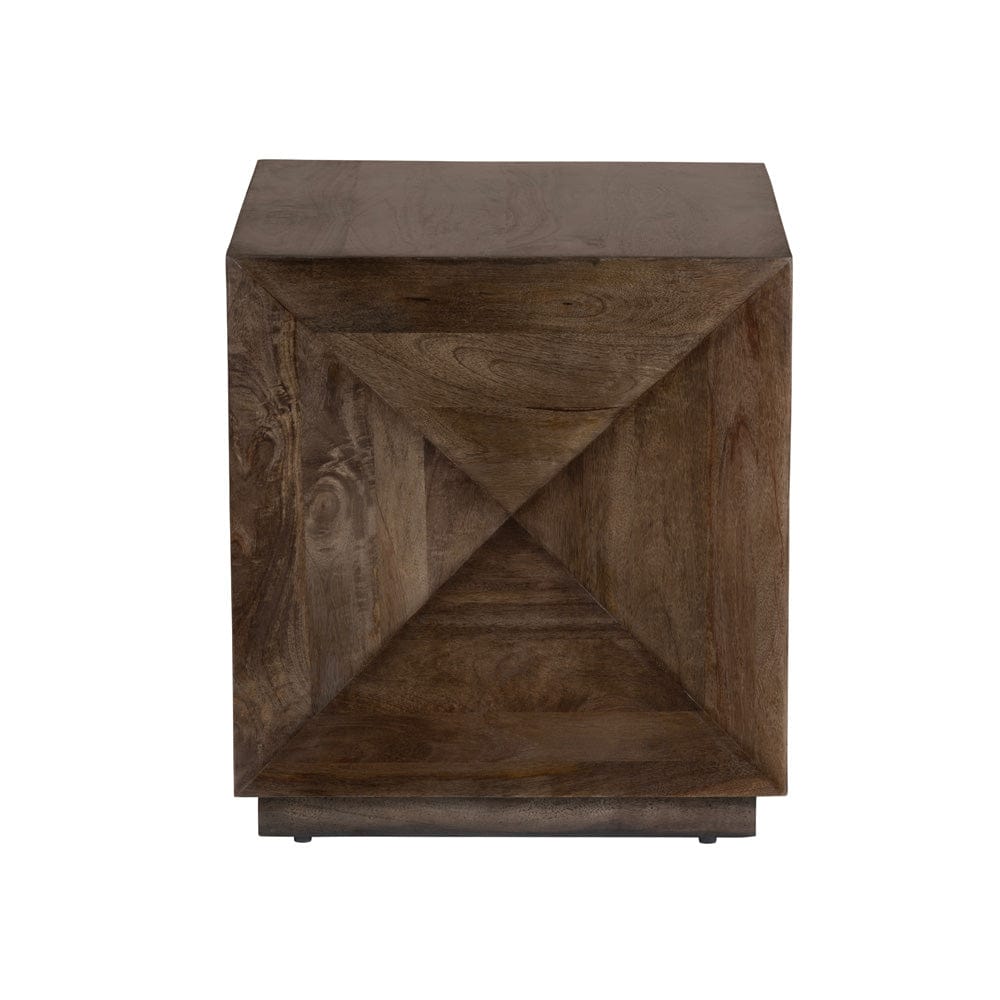 Crestview Collection - Atticus Square Brown Solid Wood Accent End Table - CVFNR4818 view 2