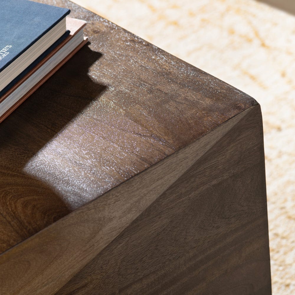 Crestview Collection - Atticus Square Brown Solid Wood Accent End Table - CVFNR4818 view 4