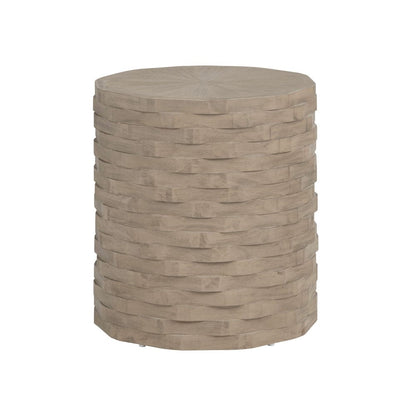 Crestview Collection - Baker Round Tan Solid Wood Accent End Table - CVFDR1221 view 1