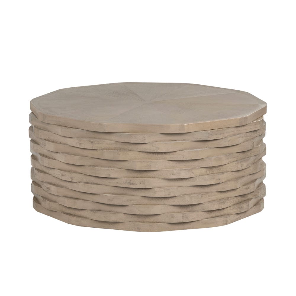 Crestview Collection - Baker Tan Solid Wood Round Coffee Table / Cocktail Table - CVFDR1220 view 1