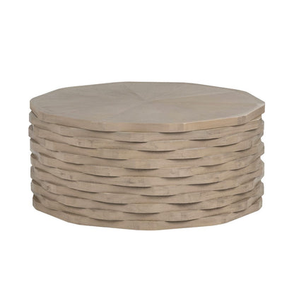 Crestview Collection - Baker Tan Solid Wood Round Coffee Table / Cocktail Table - CVFDR1220 view 1
