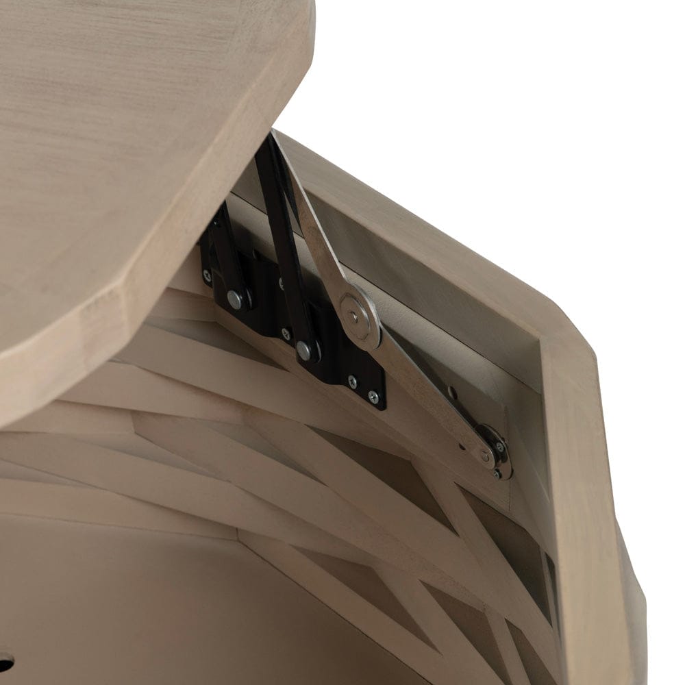 Crestview Collection - Baker Tan Solid Wood Round Coffee Table / Cocktail Table - CVFDR1220 view 3