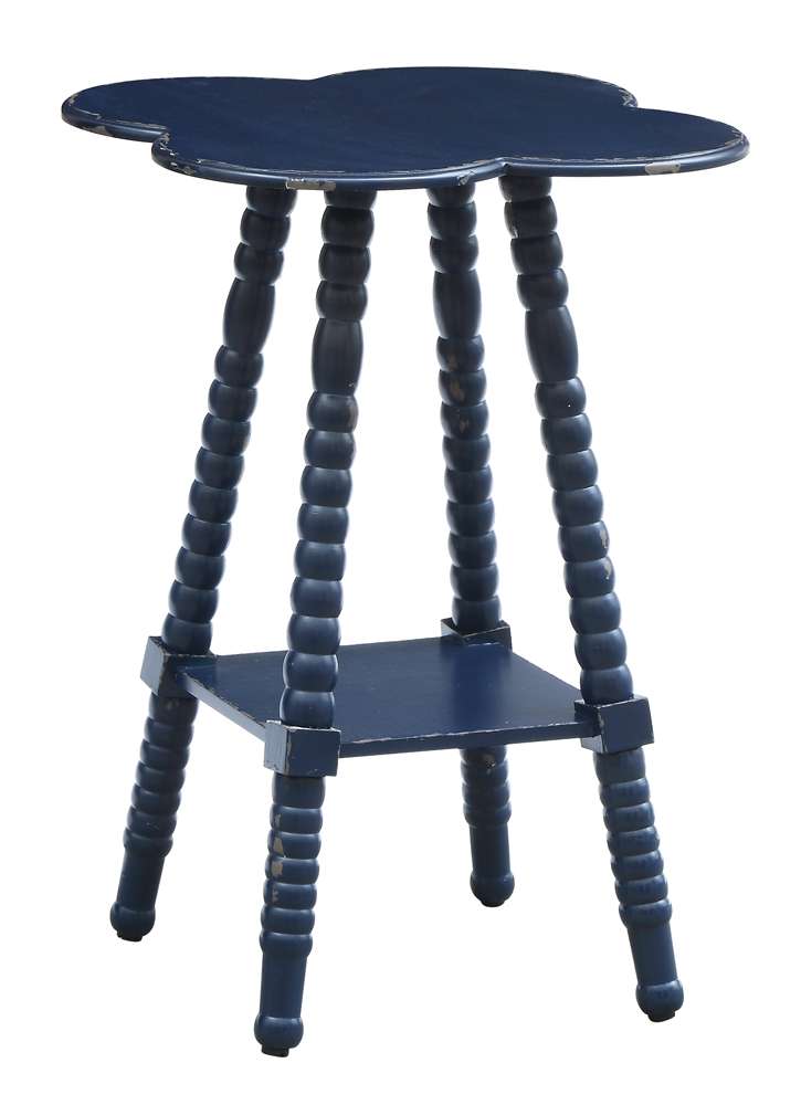 Crestview Collection - Bar Harbor Indigo Clover Shaped Accent Table - CVFZR3514 veiw 1