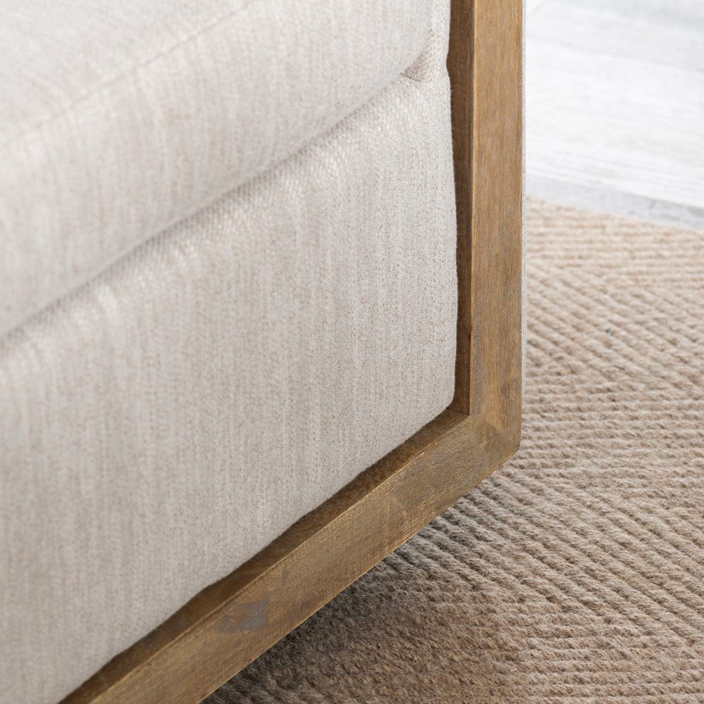 Crestview Collection - Beige Swivel Accent Arm Chair with Brown Solid Wood Frame - CVFZR5135 view 5