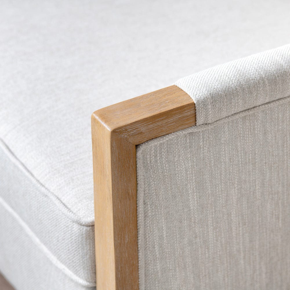 Crestview Collection - Beige Upholstered Accent Arm Chair with Tan Solid Wood Frame - CVFZR5137 view 3