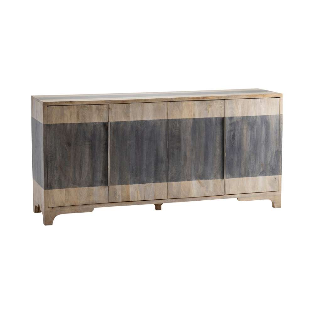 Crestview Collection - Bengal Manor 2 Tone Grey Mango Wood 4 Door Sideboard - CVFNR382 veiw 1