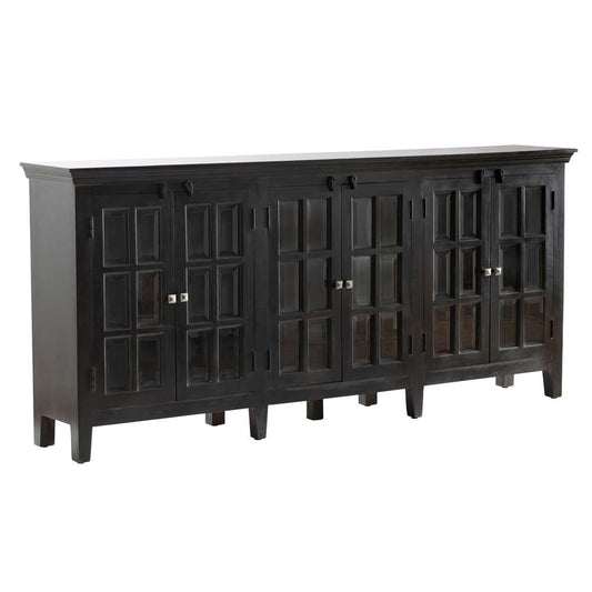 Crestview Collection - Bengal Manor Acacia Wood Large 6 Door Window Pane Sideboard - CVFNR452 veiw 1