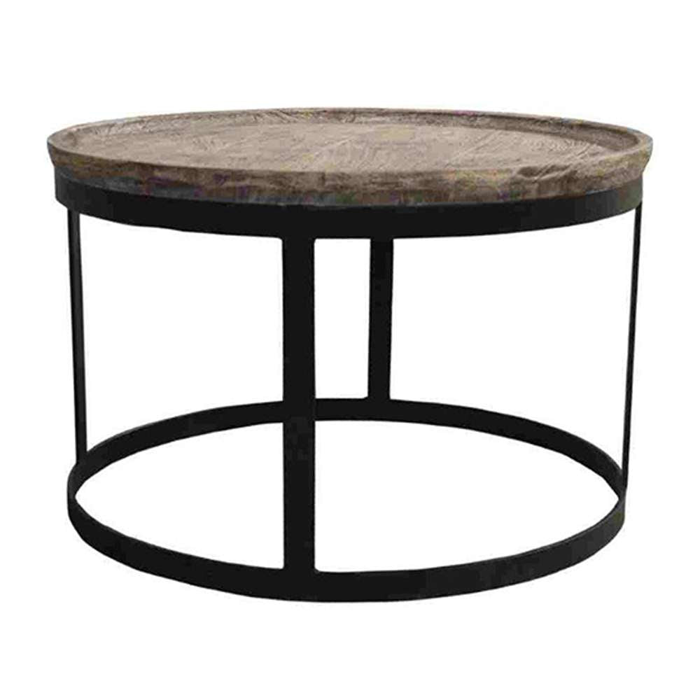 Crestview Collection - Bengal Manor Mango Wood and Metal Round End Table - CVFNR465 veiw 1