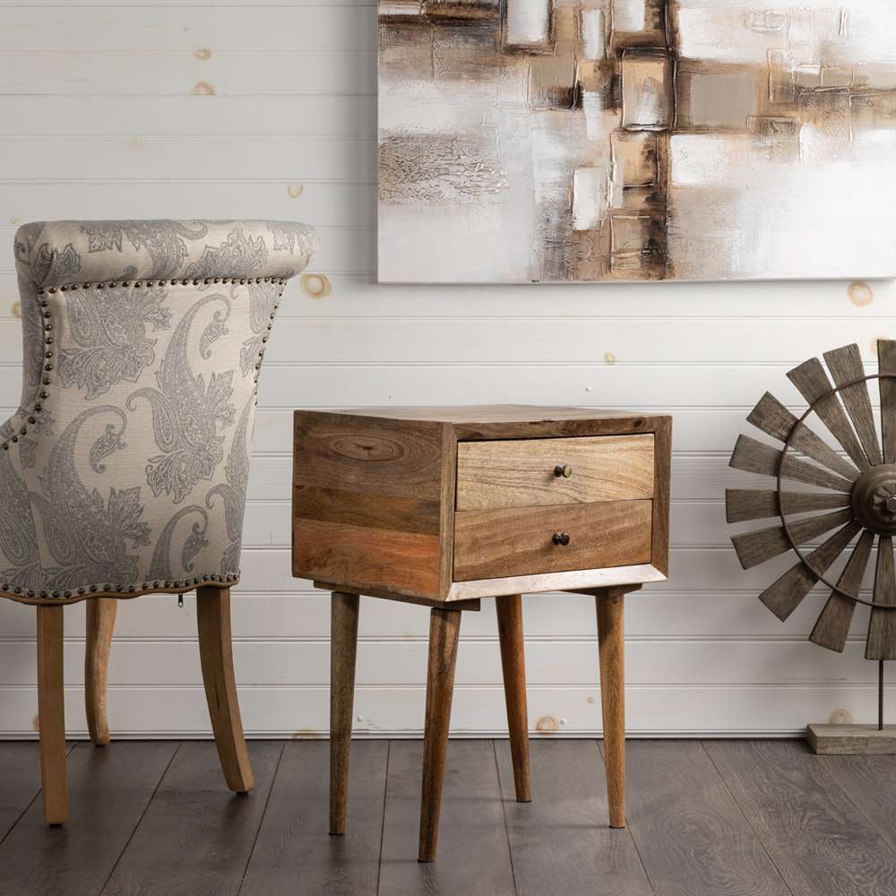 Crestview Collection - Bengal Manor Natural Mango Wood 2 Drawer Accent Table - CVFNR725 veiw 1