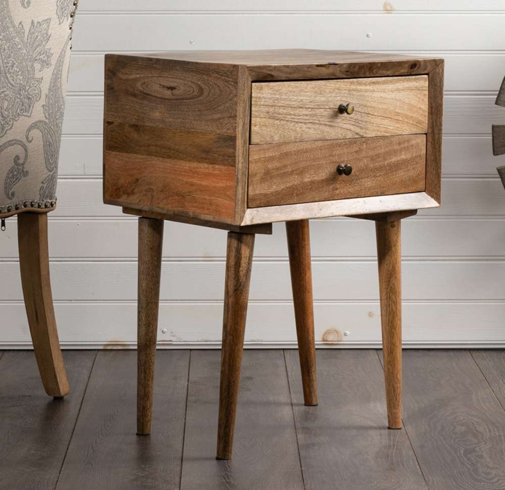 Crestview Collection - Bengal Manor Natural Mango Wood 2 Drawer Accent Table - CVFNR725 veiw 2