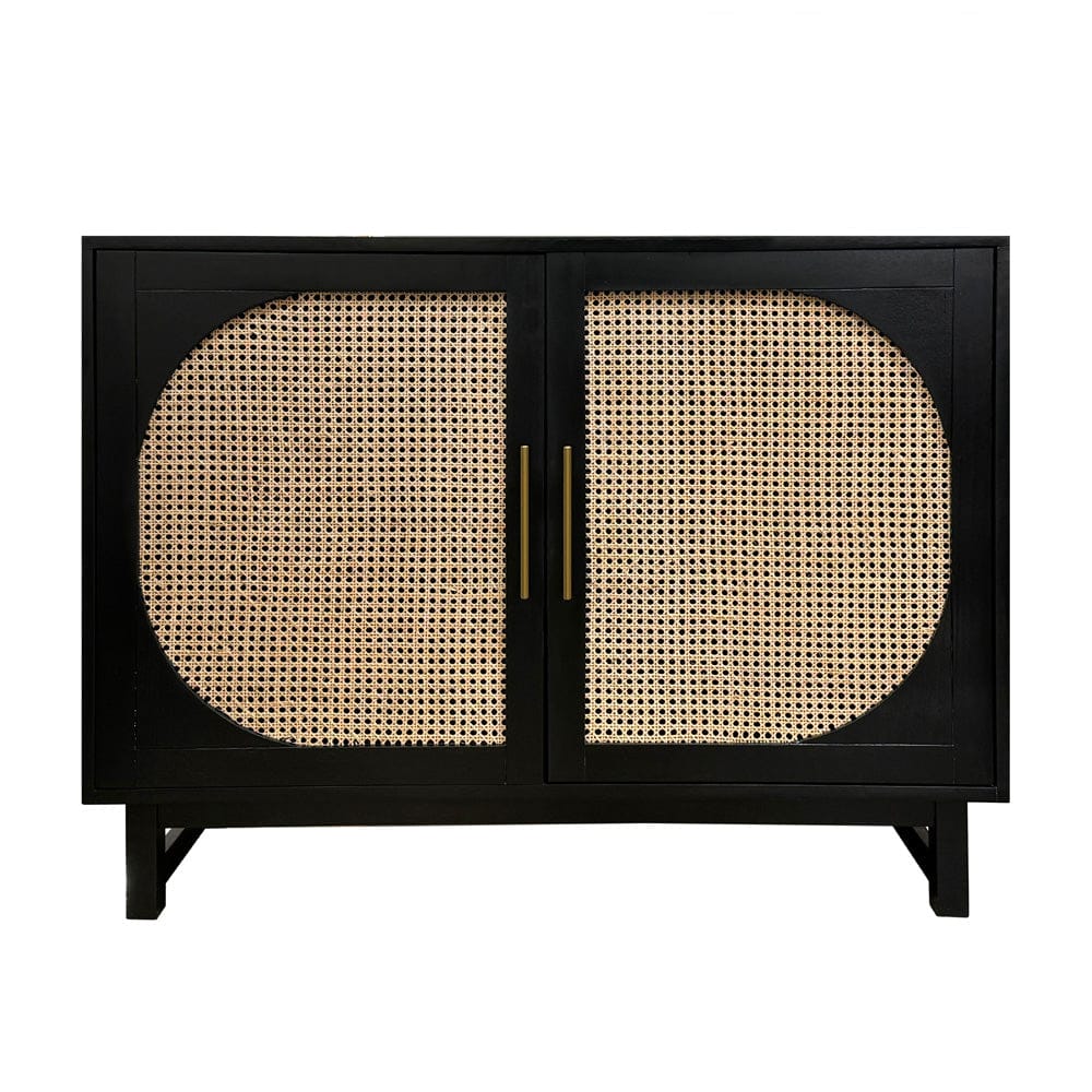 Crestview Collection - Black Solid Wood 2 Door Accent Cabinet - CVFDR1176 view 1