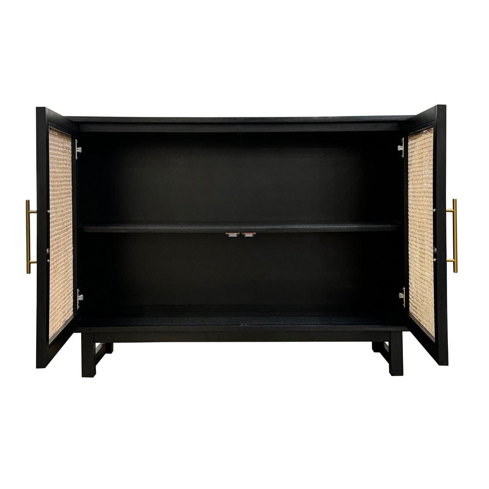 Crestview Collection - Black Solid Wood 2 Door Accent Cabinet - CVFDR1176 view 2