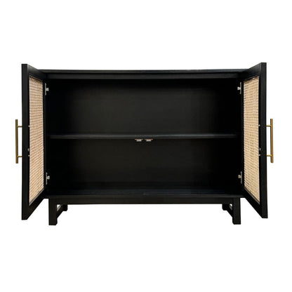 Crestview Collection - Black Solid Wood 2 Door Accent Cabinet - CVFDR1176 view 2