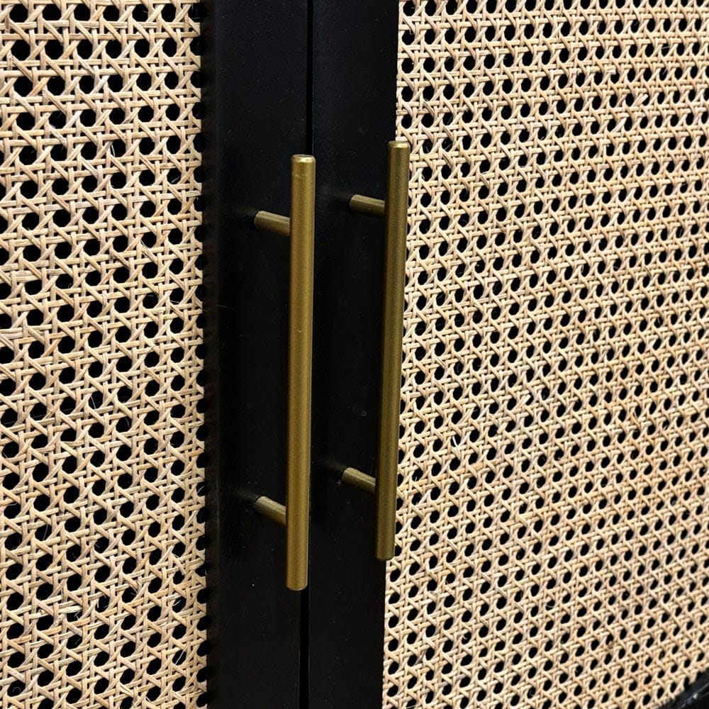 Crestview Collection - Black Solid Wood 2 Door Accent Cabinet - CVFDR1176 view 3