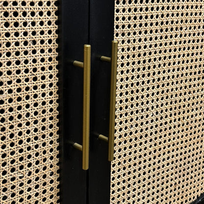 Crestview Collection - Black Solid Wood 2 Door Accent Cabinet - CVFDR1176 view 3