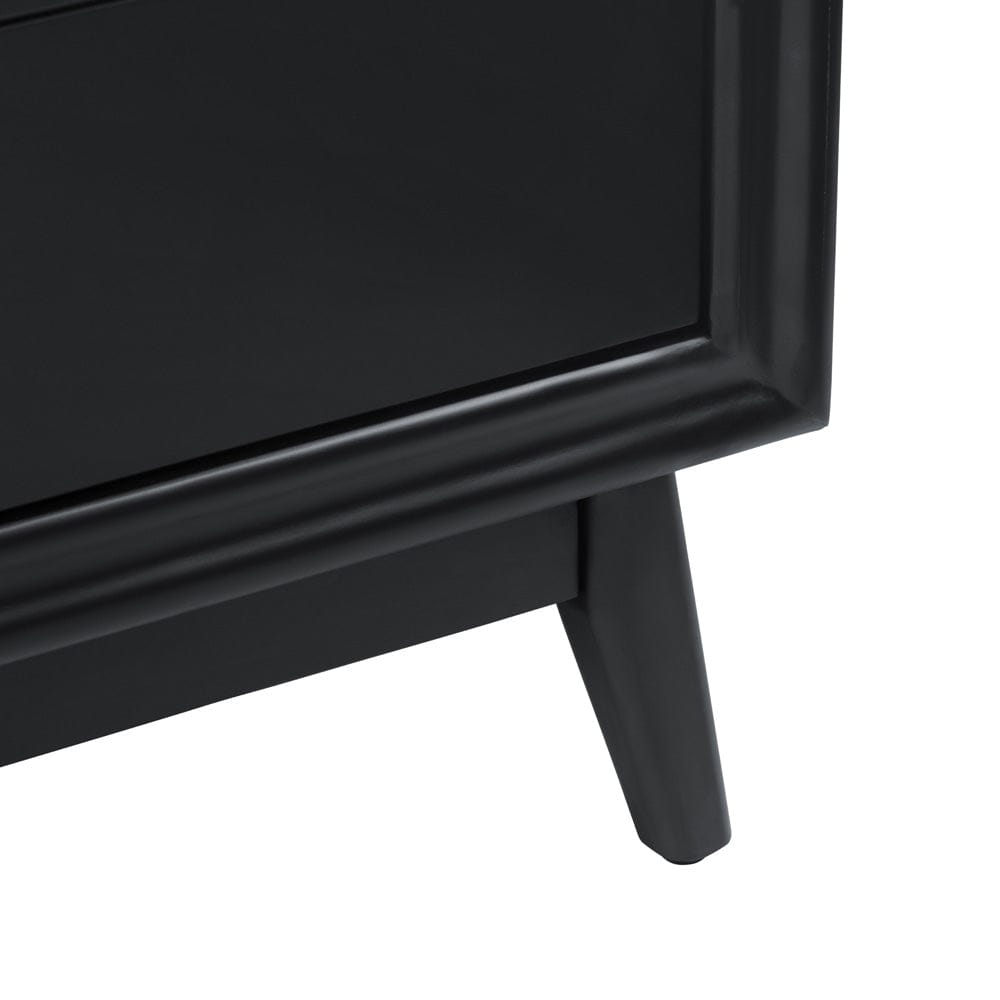 Crestview Collection - Black Solid Wood 3 Drawer Accent Chest - CVFVR8437 view 4