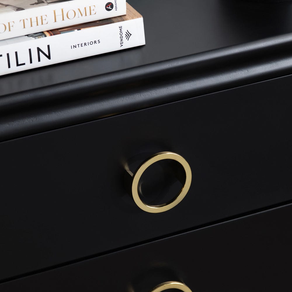 Crestview Collection - Black Solid Wood 3 Drawer Accent Chest - CVFVR8437 view 5