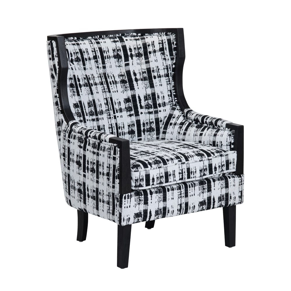 Crestview Collection - Black Upholstered Accent Arm Chair with Black Solid Wood Frame - CVFZR6153 view 1