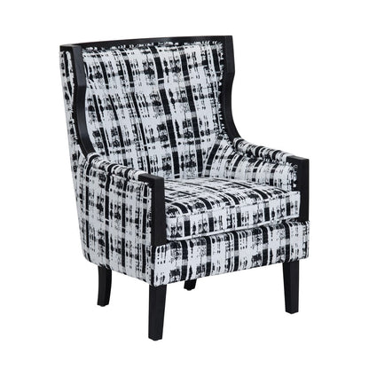 Crestview Collection - Black Upholstered Accent Arm Chair with Black Solid Wood Frame - CVFZR6153 view 1