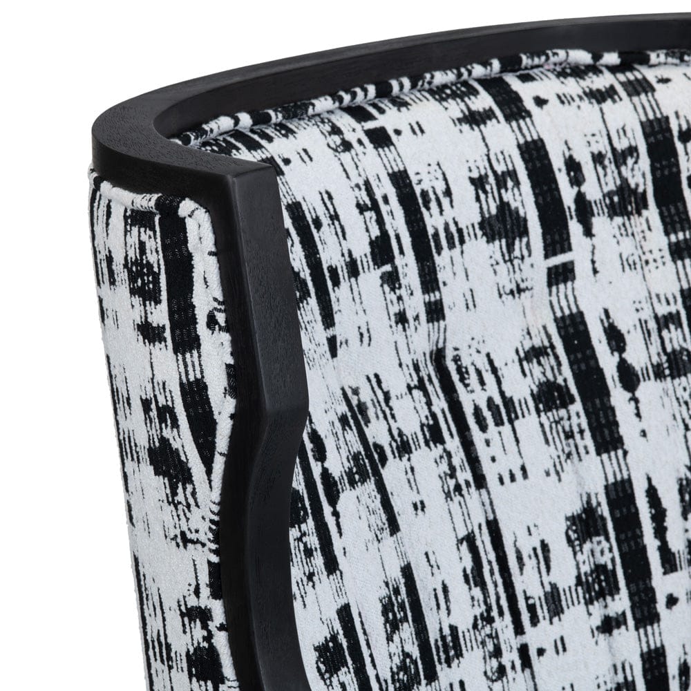 Crestview Collection - Black Upholstered Accent Arm Chair with Black Solid Wood Frame - CVFZR6153 view 3