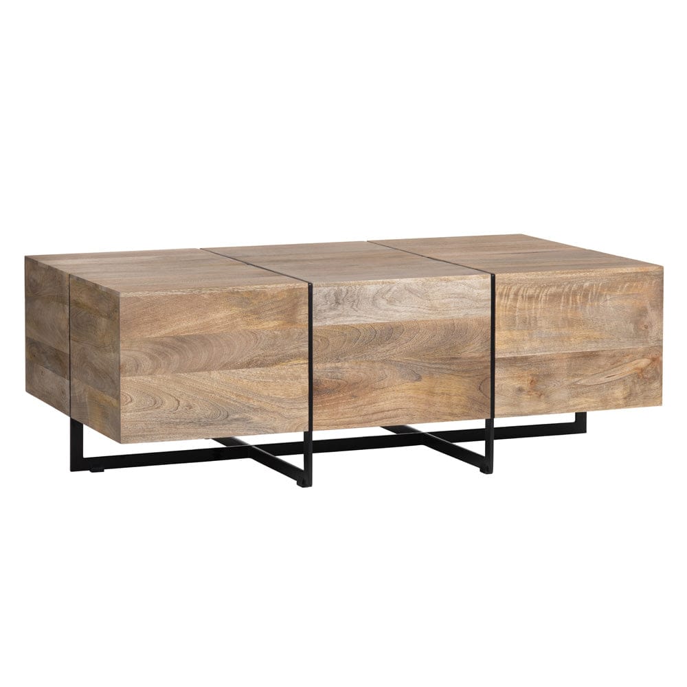 Crestview Collection - Brennon Brown Solid Wood Rectangle Coffee Table / Cocktail Table - CVFNR4406 view 1
