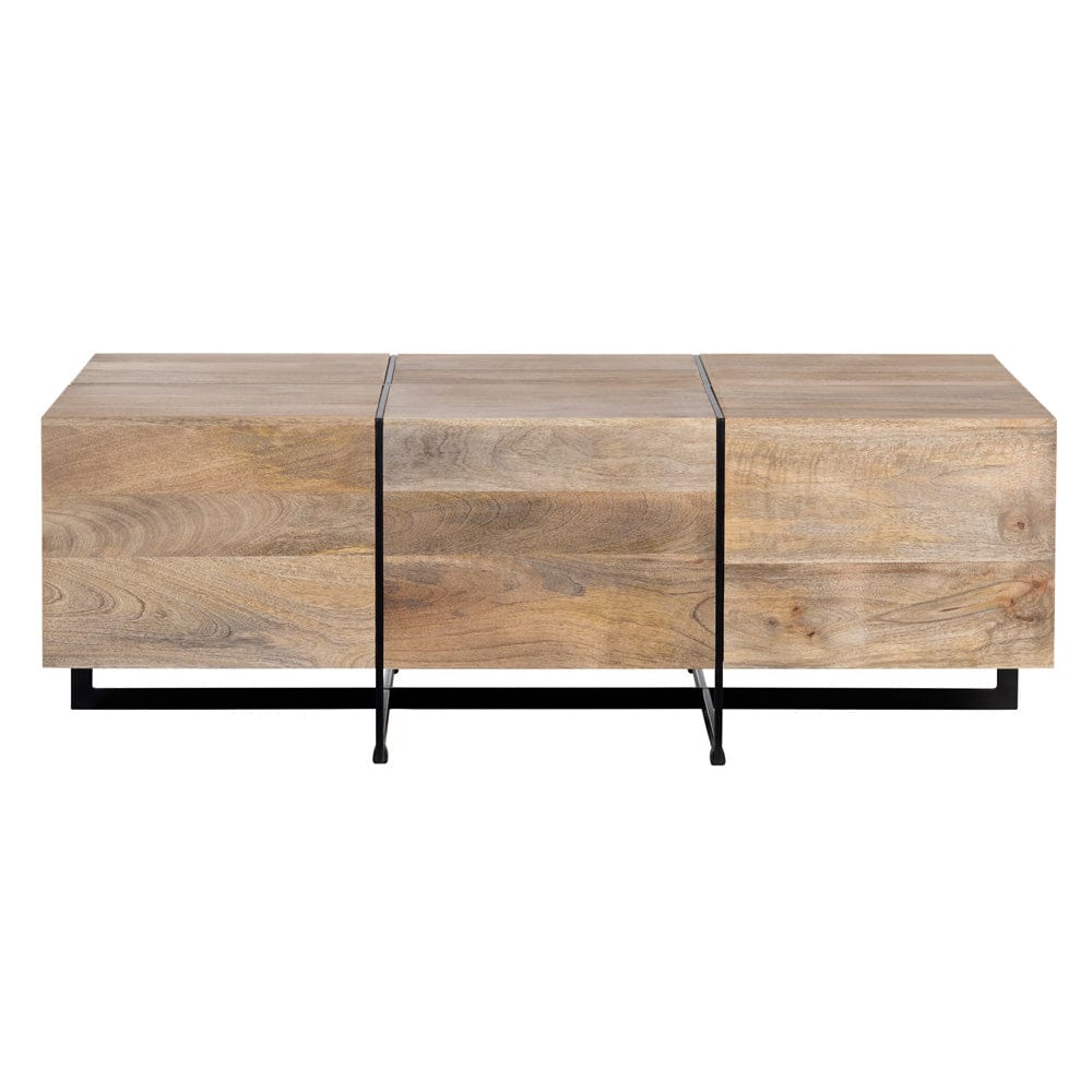 Crestview Collection - Brennon Brown Solid Wood Rectangle Coffee Table / Cocktail Table - CVFNR4406 view 2