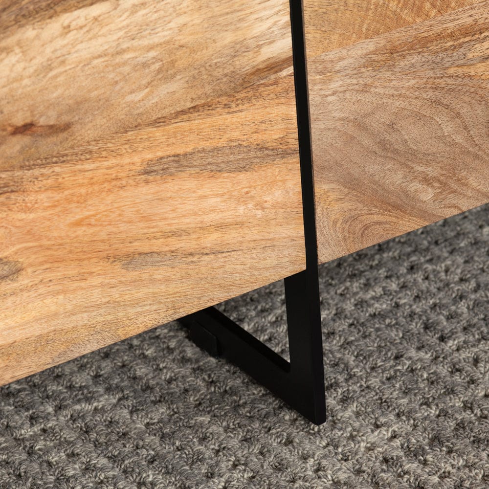 Crestview Collection - Brennon Brown Solid Wood Rectangle Coffee Table / Cocktail Table - CVFNR4406 view 4