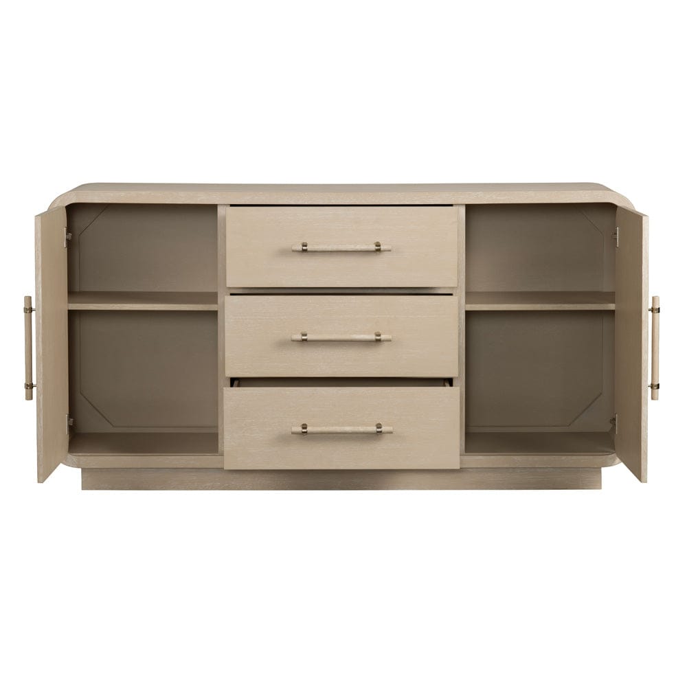 Crestview Collection - Bristol Tan Solid Wood 3 Drawer 2 Door Sideboard - CVFDR1210 view 3