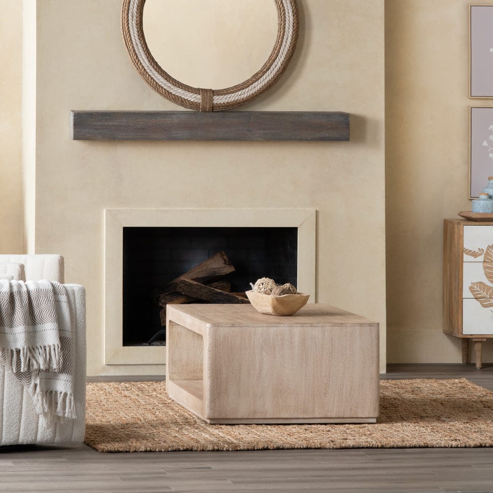 Crestview Collection - Brooklyn Cream Solid Wood Rectangle Coffee Table / Cocktail Table - CVFNR4830 view 4