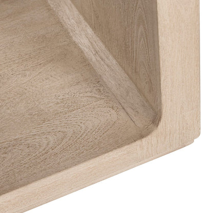 Crestview Collection - Brooklyn Square Tan Solid Wood Accent End Table - CVFNR4831 view 3