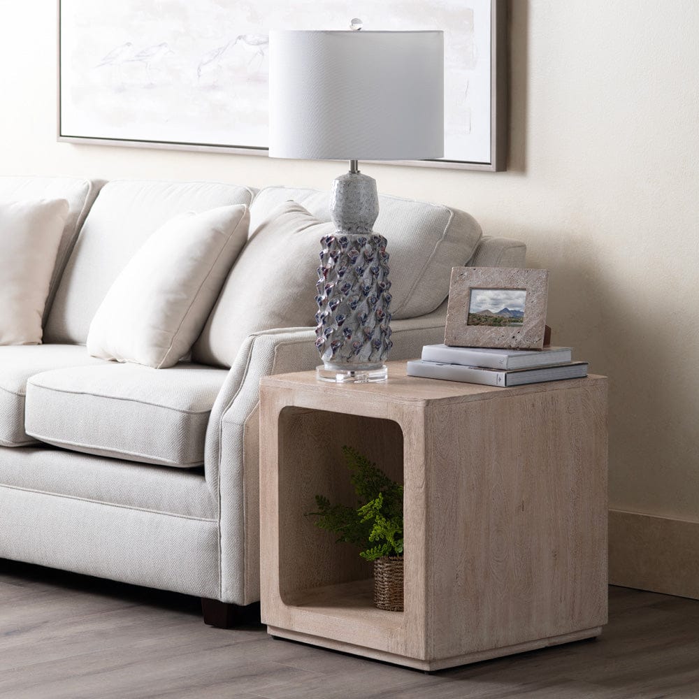 Crestview Collection - Brooklyn Square Tan Solid Wood Accent End Table - CVFNR4831 view 4