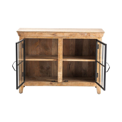 Crestview Collection - Brown Solid Wood 2 Door Accent Cabinet - CVFNR603 view 3