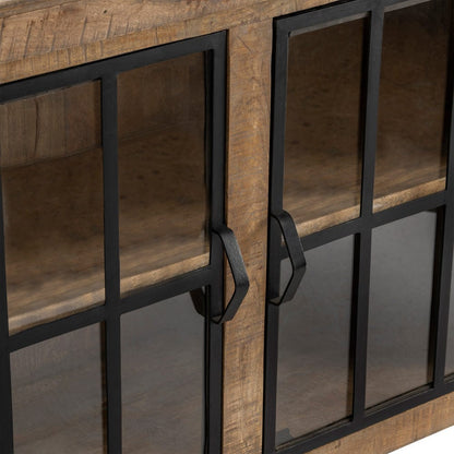 Crestview Collection - Brown Solid Wood 2 Door Accent Cabinet - CVFNR603 view 4