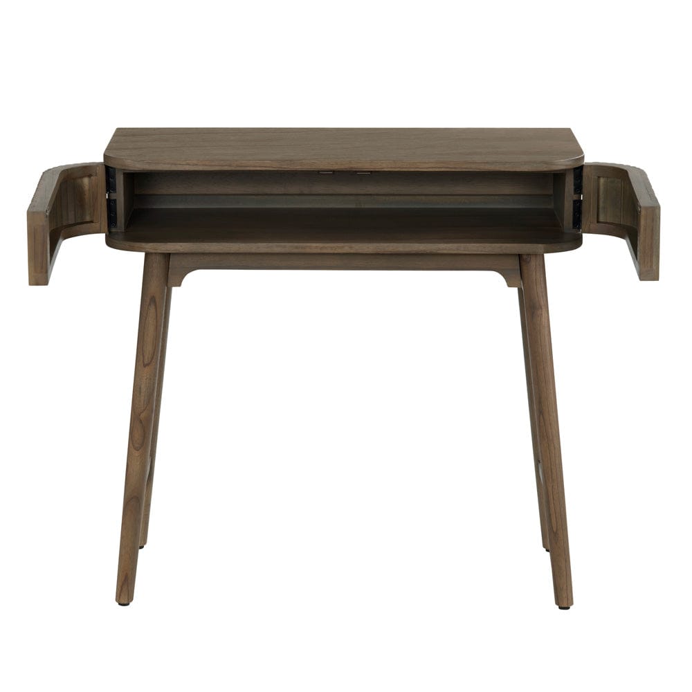 Crestview Collection - Brown Solid Wood 2 Door Writing Desk - CVFDR1030 view 3