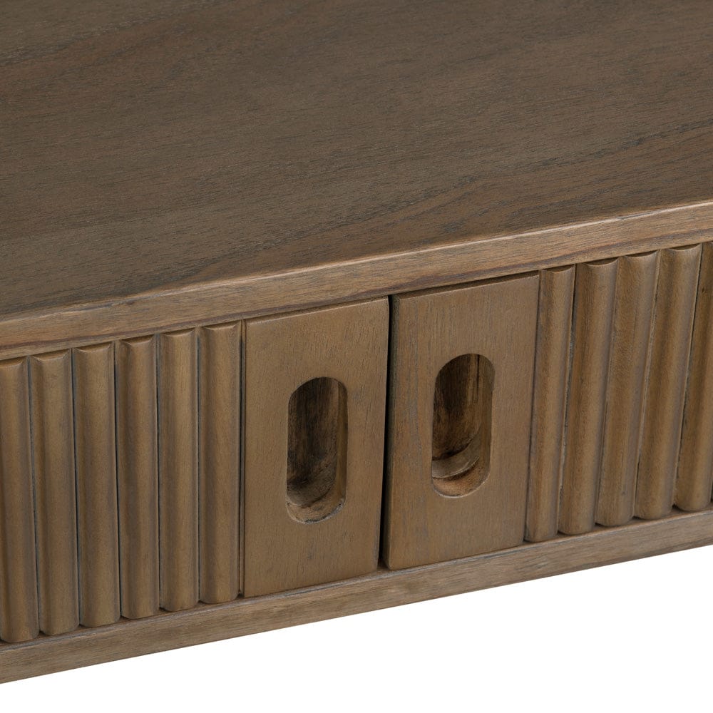 Crestview Collection - Brown Solid Wood 2 Door Writing Desk - CVFDR1030 view 4