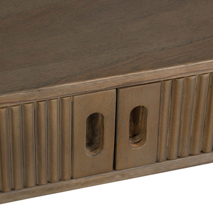 Crestview Collection - Brown Solid Wood 2 Door Writing Desk - CVFDR1030 view 4