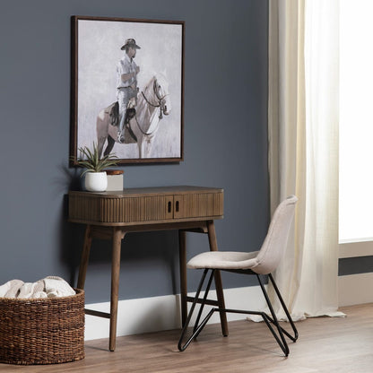 Crestview Collection - Brown Solid Wood 2 Door Writing Desk - CVFDR1030 view 5
