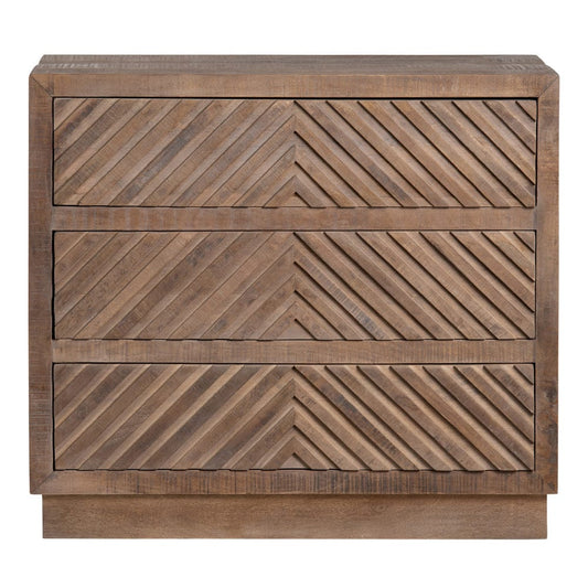 Crestview Collection - Brown Solid Wood 3 Drawer Accent Chest - CVFNR4245 view 2