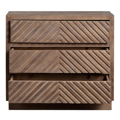 Crestview Collection - Brown Solid Wood 3 Drawer Accent Chest - CVFNR4245 view 3