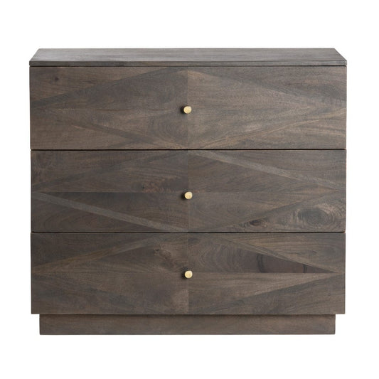 Crestview Collection - Brown Solid Wood 3 Drawer Accent Chest - CVFNR9236 view 2