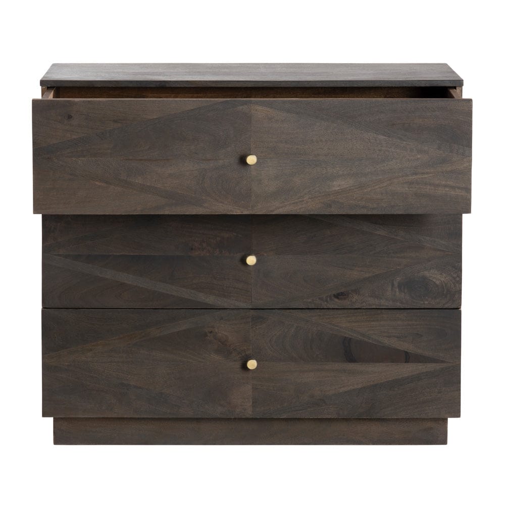 Crestview Collection - Brown Solid Wood 3 Drawer Accent Chest - CVFNR9236 view 3