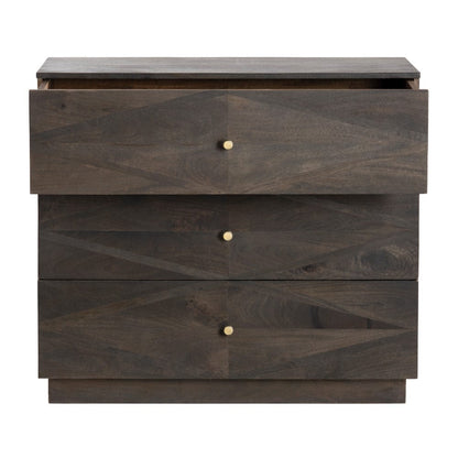 Crestview Collection - Brown Solid Wood 3 Drawer Accent Chest - CVFNR9236 view 3