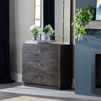 Crestview Collection - Brown Solid Wood 3 Drawer Accent Chest - CVFNR9236 view 4