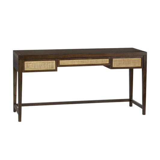 Crestview Collection - Brown Solid Wood 3 Drawer Writing Desk - CVFDR1310 view 1
